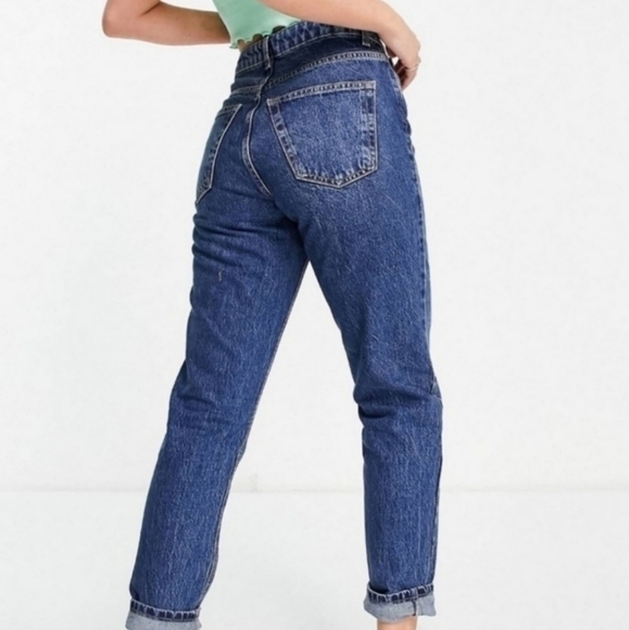 💥HOST PICK💥Topshop‎ mom jeans 100% cotton denim,cropped length,high ris - Picture 3 of 15